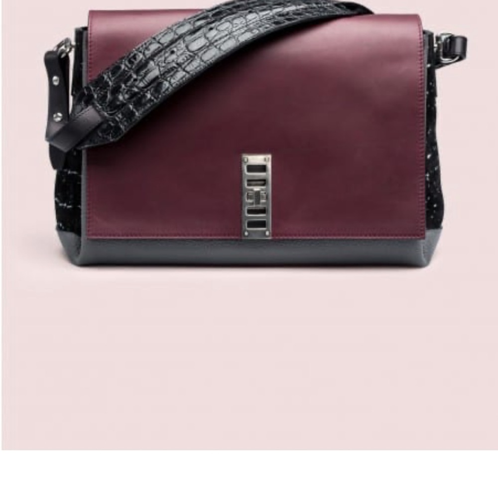 Proenza Schouler
PS Elliot Calfskin Shoulder Bag, Burgundy